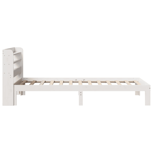 Estrutura de cama de solteiro para adultos c cabeceira 75x190 cm pinho maciço