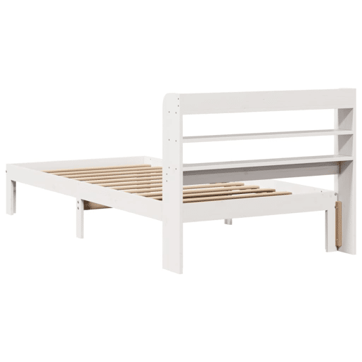 Estrutura de cama de solteiro para adultos c cabeceira 75x190 cm pinho maciço