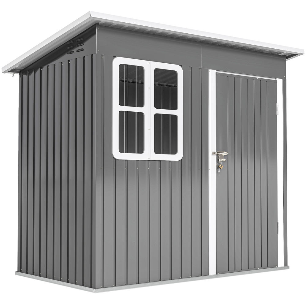 Caseta de Jardín Acero Galvanizado Outsunny
