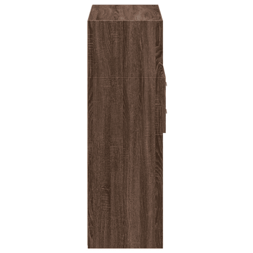 Armário alto - Bufete - Móvei de apoio 80x42,5x124cm derivados madeira carvalho castanho pt3505