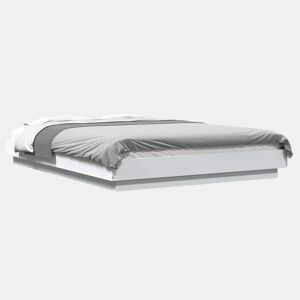 Estrutura De Cama De Casal c luzes LED - 120x190 cm derivados madeira branco
