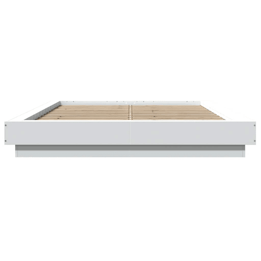 Estrutura De Cama De Casal c luzes LED - 120x190 cm derivados madeira branco