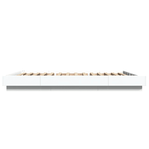 Estrutura De Cama De Casal c luzes LED - 120x190 cm derivados madeira branco