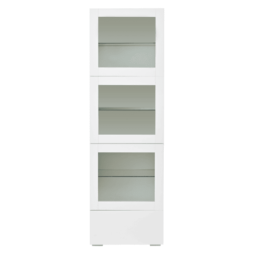 Vitrine 60x40x173 cm - Portas acrÃlicas, LED, 3 prateleiras de vidro, alto brilho - Branco Vitrine 60x40x173 cm - Portas acrÃlicas, LED, 3 prateleiras de vidro, alto brilho - Branco