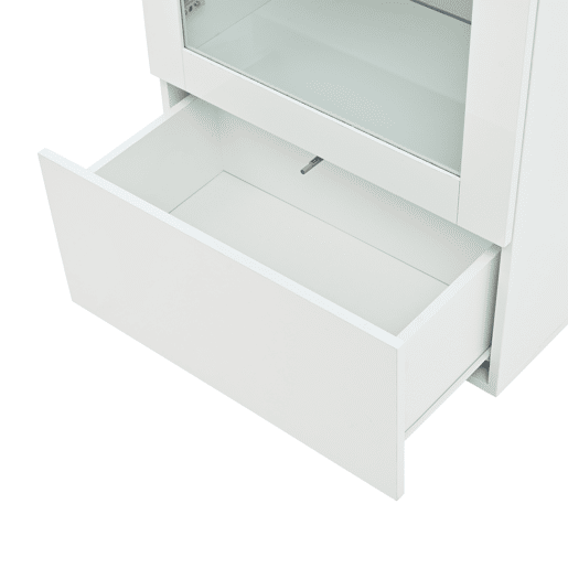 Vitrine 60x40x173 cm - Portas acrÃlicas, LED, 3 prateleiras de vidro, alto brilho - Branco Vitrine 60x40x173 cm - Portas acrÃlicas, LED, 3 prateleiras de vidro, alto brilho - Branco