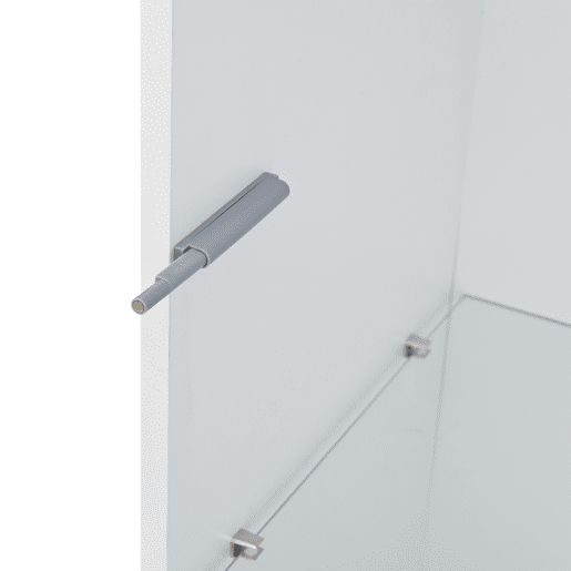 Vitrine 60x40x171 cm - Armário alto com 2 gavetas, LED, portas de vidro e abatíveis - Branco