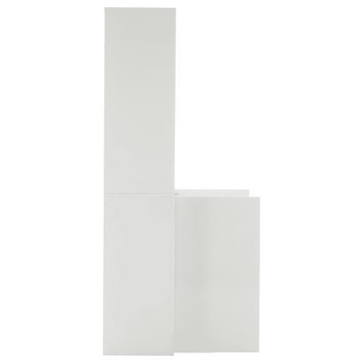 Aparador para sofá 100x35x170 cm - Armário de arrumação de alto brilho com luzes LED, vitrina com vidro temperado - Branco