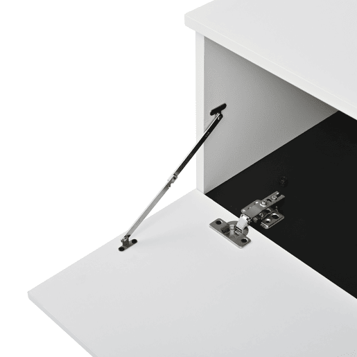 Móvel de TV 180 cm - Minimalista com portas e prateleiras abertas, grande capacidade de armazenamento - Branco