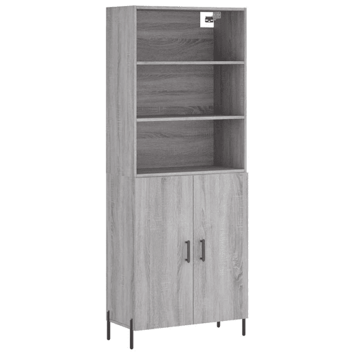 Armário alto - Bufete - Móvel de apoio 69,5x34x180 cm derivados de madeira sonoma cinza pt1057 Armário alto - Bufete - Móvel de apoio 69,5x34x180 cm derivados de madeira sonoma cinza pt1057