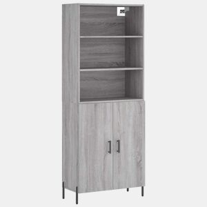 Armário alto - Bufete - Móvel de apoio 69,5x34x180 cm derivados de madeira sonoma cinza pt1057