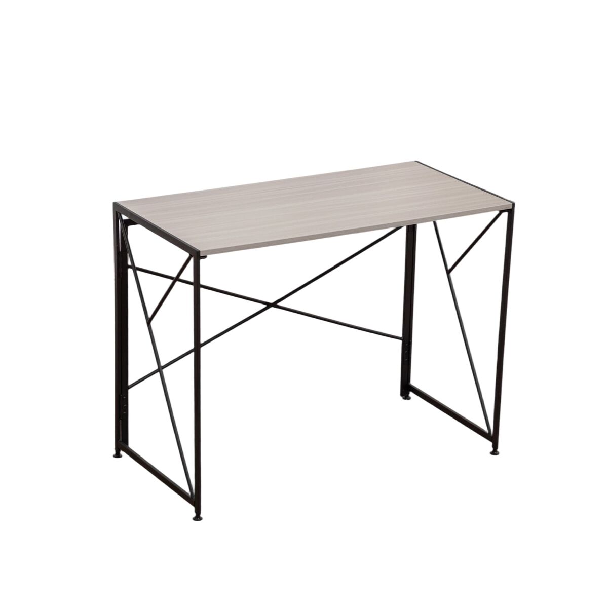 Escritorio - compacto, estructura metal y superficie mdf - color natural