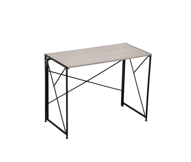 Escritorio - compacto, estructura metal y superficie mdf - color natural