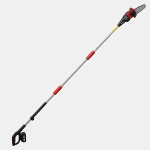 Outsunny Motosserra de Bateria Extensível 1,94-2,56 m Motosserra Elétrica com Motor de 300 W 2 Baterias de 4,0 Ah Carregador Duplo Bloqueio Lubrificação Automática Correia 6 ms para Podar Árvores