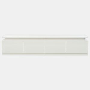 Móvel para TV 180x34x40 cm - Com 4 gavetas, LED, baixo brilho, para TV de 80 - Branco