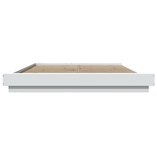 Estrutura De Cama De Casal c luzes LED - 160x200 cm derivados madeira branco