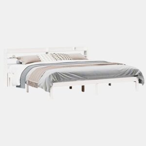 Estrutura De Cama Dupla para adultos c cabeceira - 180x200 cm branco