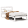 Estrutura de cama de solteiro para adultos c cabeceira 90x200 cm branco