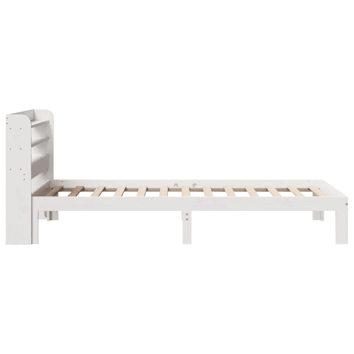 Estrutura de cama de solteiro para adultos c cabeceira 90x200 cm branco