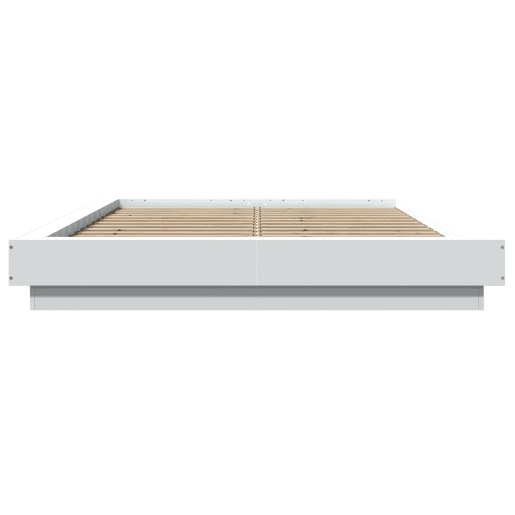 Estrutura De Cama De Casal c luzes LED - 120x200 cm derivados madeira branco