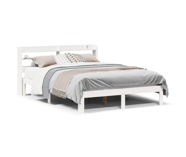 Estructura de cama Doble matrimonial con cabecero - blanco 140x190 cm