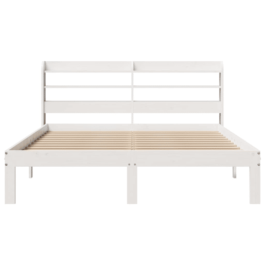 Estrutura De Cama Dupla para adultos c cabeceira - 140x190 cm branco Estrutura De Cama Dupla para adultos c cabeceira - 140x190 cm branco