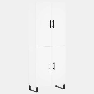 Armário alto - Bufete - Móvel de apoio 69,5x34x180 cm derivados de madeira branco pt648