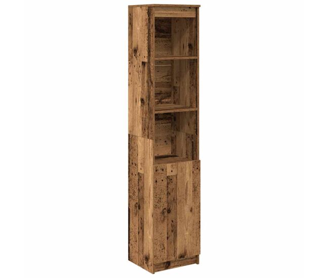 Aparador - mueble de almacenamiento de madera vieja 37,5x35x180 cm madera de ingeniería es4026