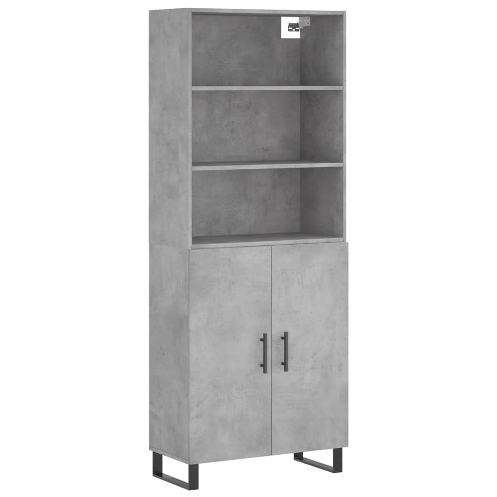 Aparador alto - Mueble de almacenamiento 69 Gris