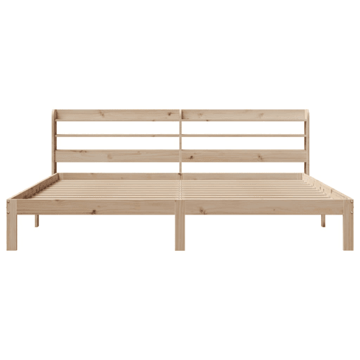 Estrutura de Cama de casal moderno com cabeceira 200x200 cm pinho maciço