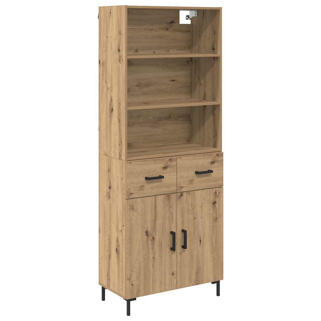 Aparador alto - Mueble de almacenamiento 69 Roble Artisan