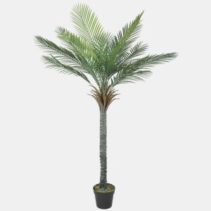 HOMCOM Planta Artificial Decorativa 180 cm Palmeira Artificial com Vaso e Folhas para Interior Casa Sala Escritório Verde