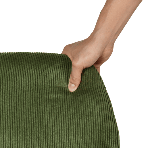 Cadeira De Escritório Estofada Em Veludo Canelado Verde Com Altura Ajustável E Rotação 360 Graus, Design Moderno E Confortável Com Rodas Silenciosas E Base Metálica Preta