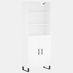 Armário alto - Bufete - Móvel de apoio 69,5x34x180 cm derivados de madeira branco pt624