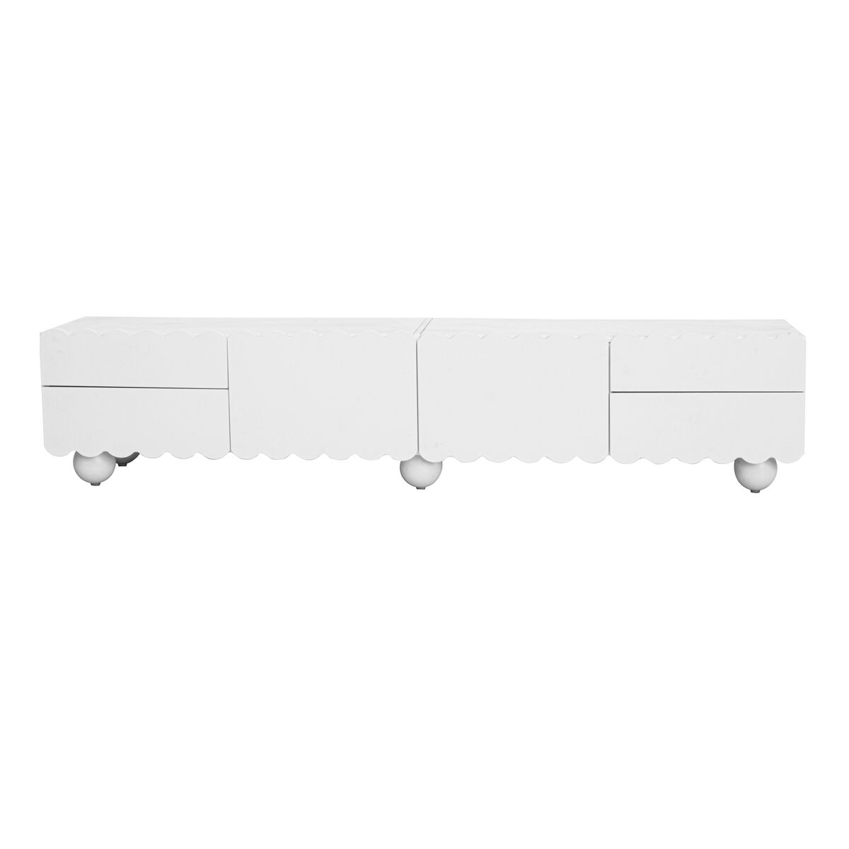 Mueble tv 175x38 cm - diseño moderno, bajo, elegante - blanco