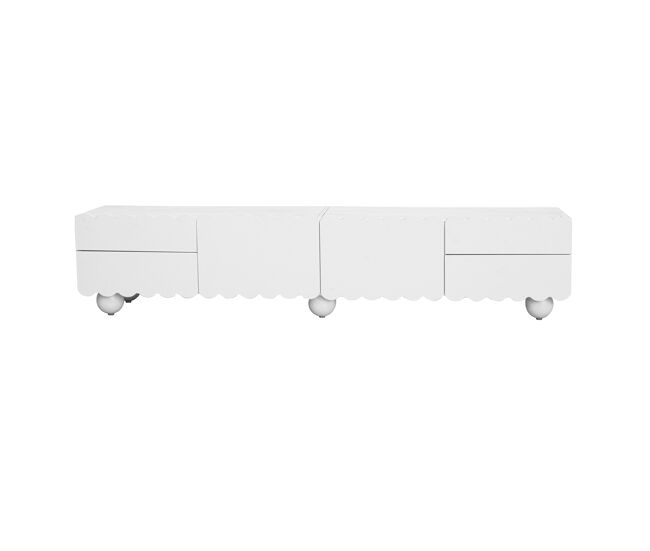 Mueble tv 175x38 cm - diseño moderno, bajo, elegante - blanco