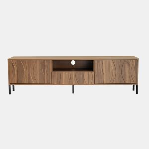 Móvel de TV 160x35 cm - Baixo, 3 portas, móveis de sala - Natural