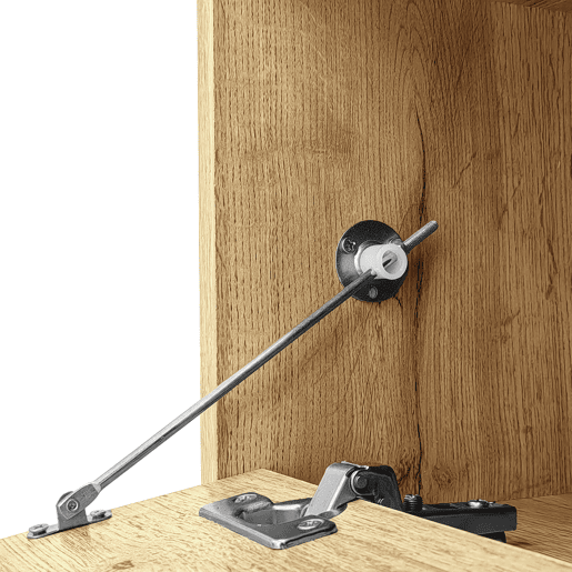 Móvel de TV moderno 200 cm - Design contrastante, compartimentos abertos - Preto, Cinza, Natural