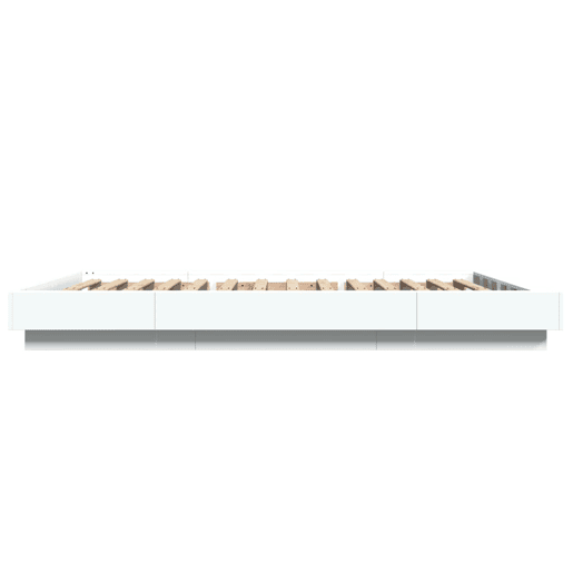 Estrutura De Cama De Casal c luzes LED - 140x190 cm derivados madeira branco