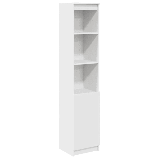 Armário alto - Bufete - Móvel de apoio 37,5x35x180 cm derivados de madeira branco pt326