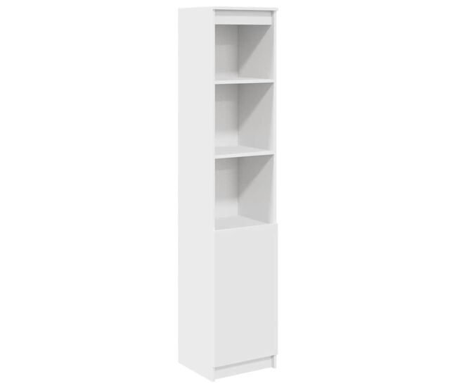 Aparador alto - mueble de almacenamiento blanco 37,5x35x180 cm madera de ingeniería es326