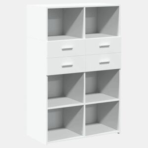Armário alto - Bufete - Móvei de apoio 80x42,5x124 cm derivados de madeira branco pt3209