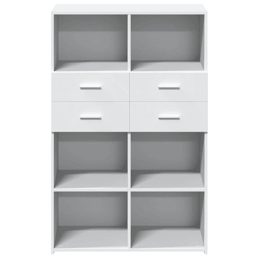 Armário alto - Bufete - Móvei de apoio 80x42,5x124 cm derivados de madeira branco pt3209