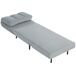 Sofá Cama Individual Terciopelo, Metal HOMCOM Sofá Cama Individual Terciopelo, Metal HOMCOM Gris