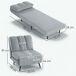 Sofá Cama Individual Terciopelo, Metal HOMCOM Sofá Cama Individual Terciopelo, Metal HOMCOM Gris