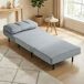 Sofá Cama Individual Terciopelo, Metal HOMCOM Sofá Cama Individual Terciopelo, Metal HOMCOM Gris