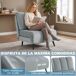 Sofá Cama Individual Terciopelo, Metal HOMCOM Sofá Cama Individual Terciopelo, Metal HOMCOM Gris