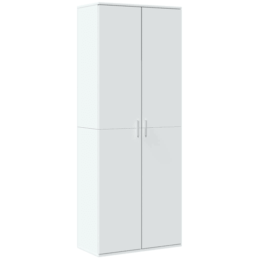 Armário alto - Bufete - Móvel de apoio 70x35x180 cm derivados de madeira branco pt1235