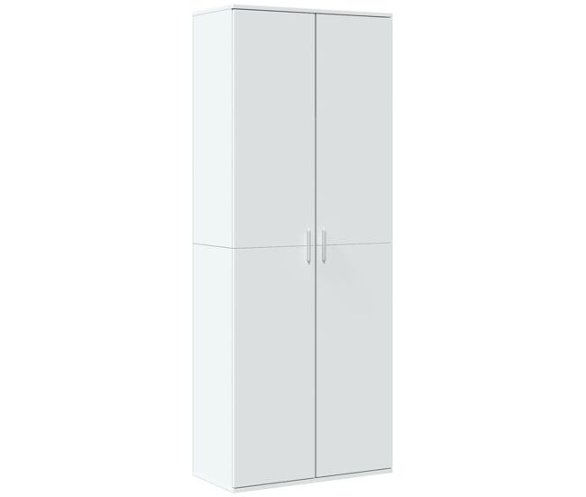 Aparador alto - mueble de almacenamiento madera de ingeniería blanco 70x35x180 cm es1235