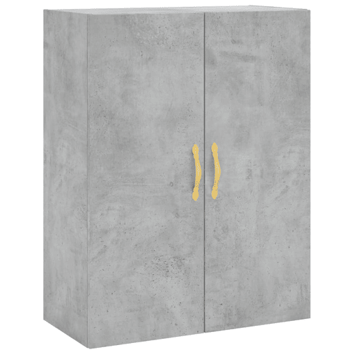 Armário alto - Bufete - Móvel de apoio 69,5x34x180 cm derivados de madeira cinza cimento pt905