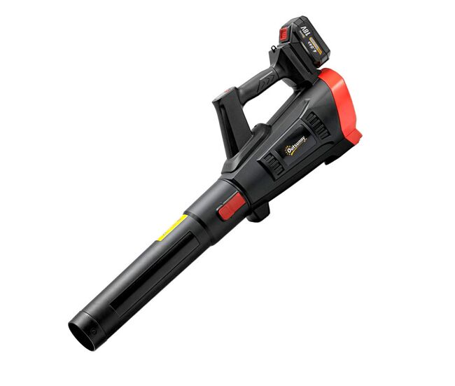 Outsunny soplador de hojas sin cable 18v con 2 baterías 4.0ah y cargador, motor sin escobillas 600w, 3 velocidades, correa hombro, 149 km/h, soplador